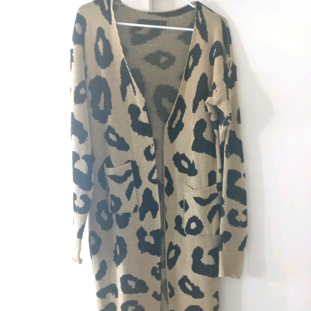 Leopard print cardigan